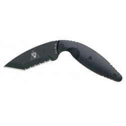 Couteau Ka-Bar TDI lame 9.2cm semi-dentelée Noir manche Polymère - 1485 - 1