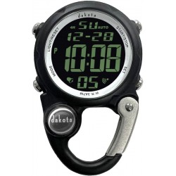 Montre mousqueton clip Mini Digiclip DAKOTA Noir - 1