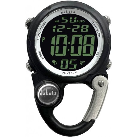 Montre mousqueton clip Mini Digiclip DAKOTA Noir - 1