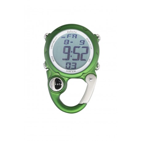 Montre mousqueton Mini DigiClip DAKOTA Vert - 1
