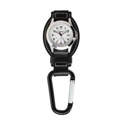 Montre mousqueton cuir Leather Hanger DAKOTA Noir - 1