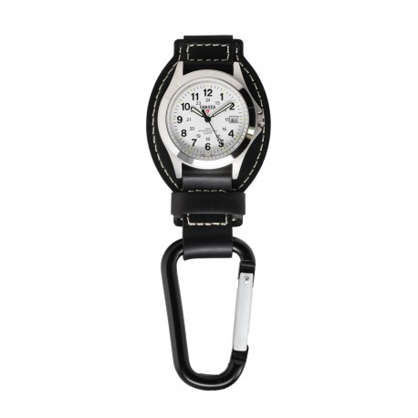 Montre mousqueton cuir Leather Hanger DAKOTA Noir - 1