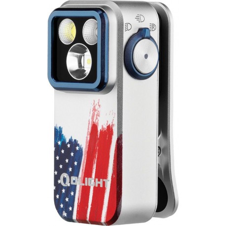 Lampe Oclip Pro Clip OLIGHT drapeau USA - 1