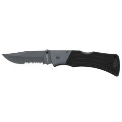 Couteau Ka-Bar Mule lame 10.2cm semi-dentelée Gris manche G-10 (Fibre de verre) - 3063