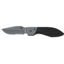 Couteau Ka-Bar Warthog lame 7.9cm semi-dentelée Noir manche G-10 (Fibre de verre) - 3073 - 2