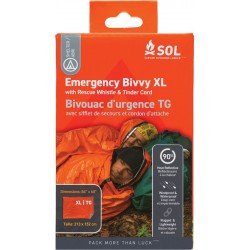 Bivouac d'urgence Bivvy XL SOL avec sifflet de secours - 1