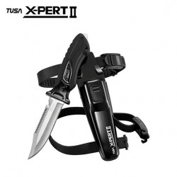 Couteau de plongée X-Pert II TUSA Noir lame Drop Point - 1