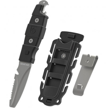 Couteau de plongée AKUA River GEAR-AID Noir Bout émoussé - 1