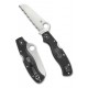 Couteau Spyderco Rescue 3 lame 9.2cm dentelée Satin manche FRN (Nylon renforcé) - C14SBK3 - 2