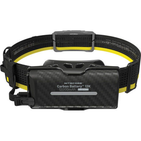 Batterie externe Carbone avec bandeau pour lampe frontale 12K NITECORE - 1