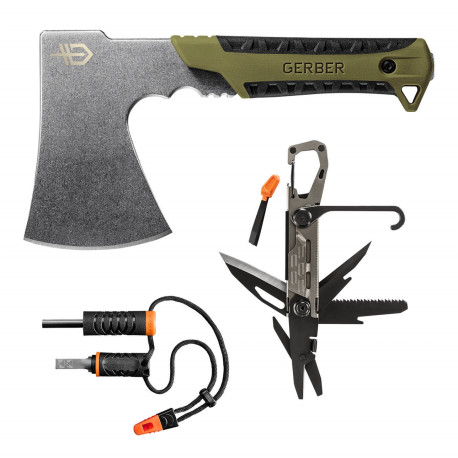 Kit Camping Complet GERBER Hachette, Allume-Feu et Multi-Outil StakeOut - 1