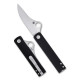 Couteau Spyderco Essenza - Acier N690Co Aluminium Noir fabrication Italie - 1