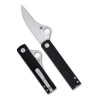 Couteau Spyderco Essenza - Acier N690Co Aluminium Noir fabrication Italie