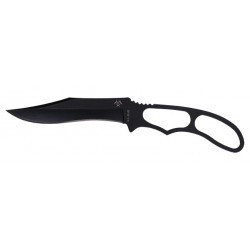 Couteau Ka-Bar Acheron lame 7.9cm Lisse Noir manche Inox - 5699BP