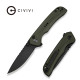 Couteau Pliant CIVIVI Tarask C25023C-2 - Lame Nitro-V Noire Manche G10 Vert OD - 1