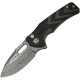 CIVIVI Vexron C24066-DS1 - Couteau Pliant Button Lock Damascus / G10 Noir-Vert