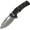 CIVIVI Vexron C24066-DS1 - Couteau Pliant Button Lock Damascus / G10 Noir-Vert