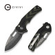 CIVIVI Vexron C24066-DS1 - Couteau Pliant Button Lock Damascus / G10 Noir-Vert - 2