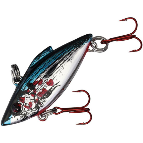 Leurre de pêche carnassier Bill Lewis Tiny Trap 3,5g Chromé Bleu Shad Blessé - 1