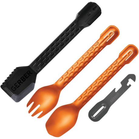 Set couverts de camping Gerber ComplEAT Orange - 1