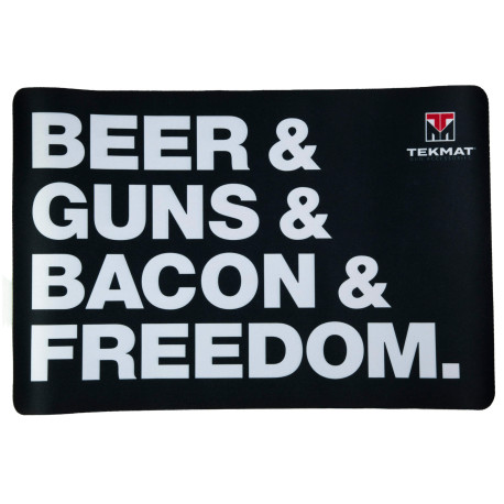 Tapis d'Entretien TekMat Beer Guns Bacon Freedom - 1