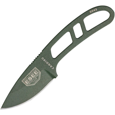 Couteau ESEE Candiru avec Kit Survie Vert OD - 1