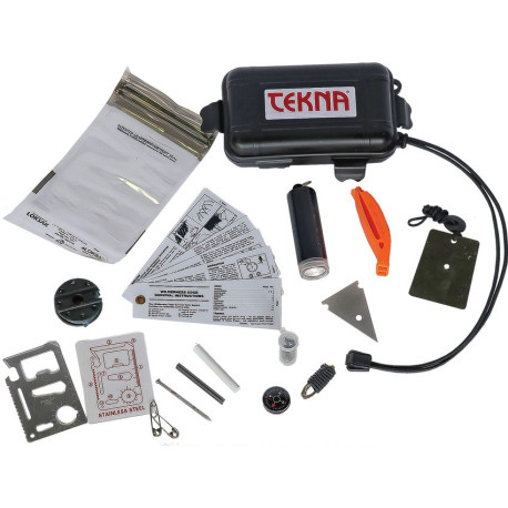 Kit de Survie Tekna Survival Box 36 Pièces Noir Fabriqué USA - 1
