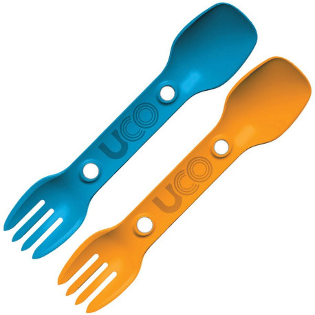 Couvert UCO Utility Spork 3-en-1 Lot de 2 bleu or - 1