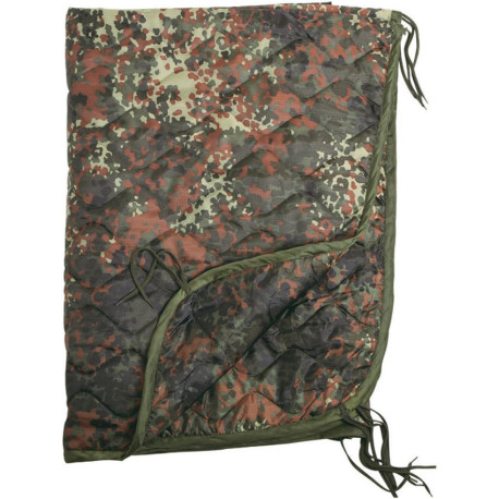 Poncho Liner Tactique Mil-Tec US Style Couverture Quiltée Camo Flecktarn - 1