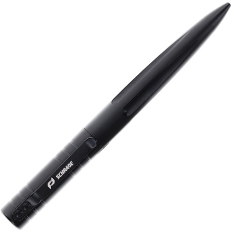 Stylo Tactique Schrade Reckon Aluminium Aircraft Bolt Action Brise-Vitre Noir EDC - 1