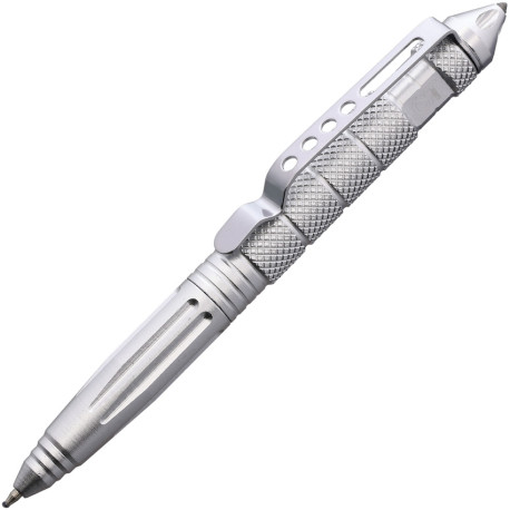 Stylo Tactique Coeburn Tool Aluminium Aircraft Bolt Action Embout Brise-Vitre Argenté - 1