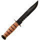 Couteau KA-BAR USMC Manche Cuir - Lame Clip Point Dentelée 17,8 cm - 1