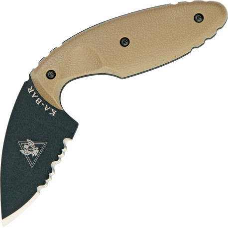 Couteau KA-BAR TDI Law Enforcement Coyote - Lame Drop Point Dentelée 5,9 cm - 1