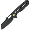 Couteau KUBEY Atlas Titane Noir M390 Frame Lock - Lame Sheepsfoot 9,5 cm - KB290F