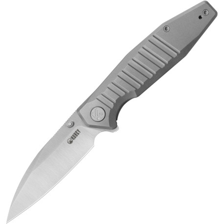 Couteau KUBEY Whammy Titane Gris Frame Lock - Lame Wharncliffe - KU474A - 1