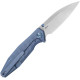 Couteau KUBEY Whammy Titane Bleu Frame Lock - Lame Wharncliffe - KU474B - 3