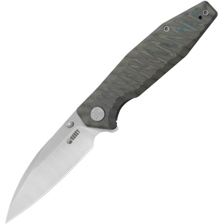 Couteau KUBEY Whammy Titane Flammé Frame Lock - Lame Wharncliffe - KU474C - 1