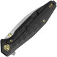 Couteau KUBEY Whammy Titane Blackwash Frame Lock - Lame Wharncliffe - KU474D - 2