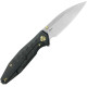 Couteau KUBEY Whammy Titane Blackwash Frame Lock - Lame Wharncliffe - KU474D - 3