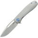 Couteau KUBEY Supercell Titane Gris Liner Lock - Lame Drop Point 8,8 cm - KU353A - 1