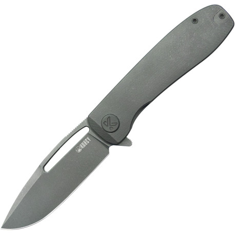 Couteau KUBEY Supercell Titane Dark Wash Liner Lock - Lame Drop Point 8,8 cm - KU353C - 1