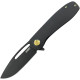 Couteau KUBEY Supercell Titane Noir Liner Lock - Lame Drop Point 8,8 cm - KU353D - 1