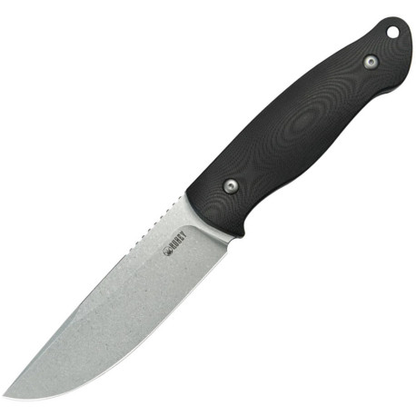 Couteau Fixe KUBEY Eskoria Noir - Lame Drop Point 13 cm - KU268A - 1
