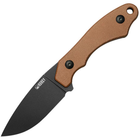 Couteau Fixe KUBEY TLB I Micarta Marron - Lame Drop Point 7 cm - KU467D - 1