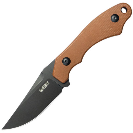 Couteau Fixe KUBEY TLB II Micarta Marron - Lame Clip Point 7 cm - KU468D - 1