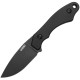 Couteau Fixe KUBEY TLB I Noir - Lame Drop Point 7 cm - KU467B - 1