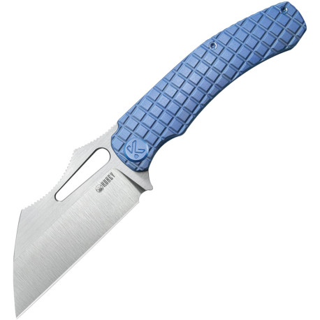 Couteau KUBEY Sylow Titane Bleu Frame Lock - Lame Wharncliffe 8,8 cm - KU260B - 1