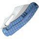 Couteau KUBEY Sylow Titane Bleu Frame Lock - Lame Wharncliffe 8,8 cm - KU260B - 2