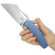 Couteau KUBEY Sylow Titane Bleu Frame Lock - Lame Wharncliffe 8,8 cm - KU260B - 3