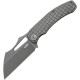 Couteau KUBEY Sylow Titane Dark Stonewash Frame Lock - Lame Wharncliffe 8,8 cm - KU260C - 1